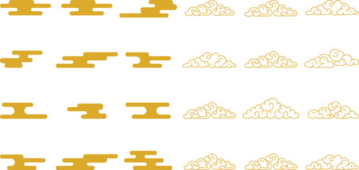 Cloud, motif, swirl, sky, nature, traditional, Asian, art, decorative, design, vector, illustration, graphic, layout, minimal, stylized, texture, symbol, pattern, background