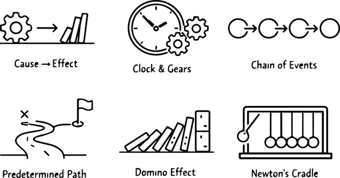 Icons explaining consequences, timing and chain reactions.
