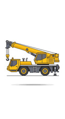 Fototapeta premium Heavy Duty Mobile Crane Ready For Construction Projects Industrial Equipment