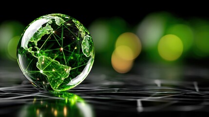 Save the planet. Aerial view of coniferous forest and planet Earth, double exposure