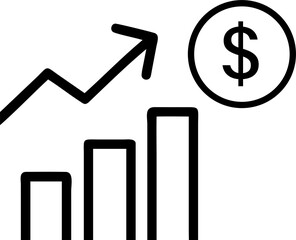 modern finance and income linear icon collection