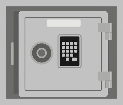 A secure safe houses offline crypto seeds.  Titanium steel construction, digital keypad, and a minimalist design.  Ideal for digital asset security visuals.