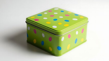 Colorful confetti pattern on black cube dots