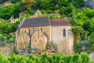 Historic Architecture La Roque-Gageac Historic Village the Dordogne River, Southwestern France

