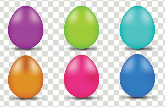 Colorful easter egg set