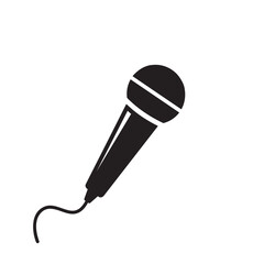 Professional Microphone Icon Isolated on White Background Clean Simple Vector Graphic for Audio Recording Performance Music Concert Entertainment Communication Media Broadcasting Podcasting Live