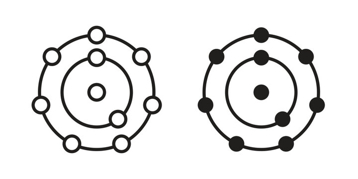 Antioxidant icon. Line and Silhouette Icon Set.