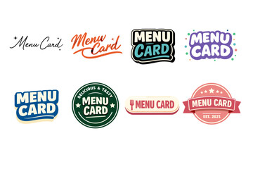 Obraz premium Variety of menu card designs in stylish fonts and unique logos