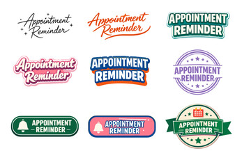 Obraz premium Variety of appointment reminder designs in different styles and colors
