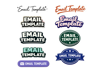 Fototapeta premium Diverse email template designs: bold, classic, retro, modern, colorful styles