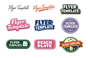 Obraz premium Colorful flyer template collection with various designs and fonts