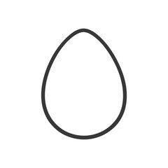 A Simple Black Outline Depicts the Shape of a Smooth Egg