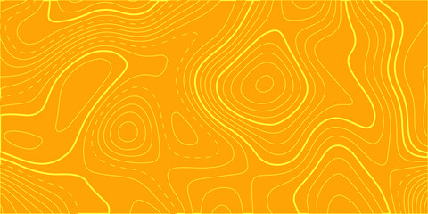 abstract orange topographic map background with yellow contour lines minimalist geographic elevation vector pattern © Creative Lis