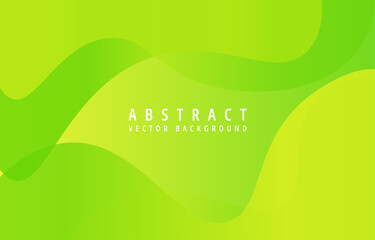 Fototapeta premium Abstract Vector Background with Vibrant Lime Green and Yellow Fluid Waves; Modern Minimalist Graphic Design for Professional Tech Presentation, Digital Wallpaper, Web Header, and Creative Poster