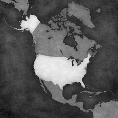 Map of North America - United States