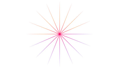 Radiant starburst graphic with a vibrant pink to purple gradient, featuring delicate dotted lines, perfect for celebratory or energetic designs. © Tajul Islam