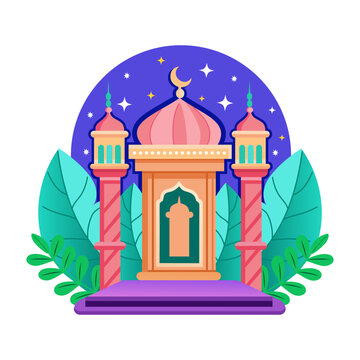 A flat style illustration showing a minber