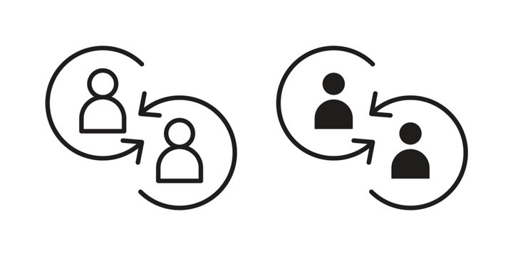 Partner program icon. Vector Isolated Illustration for web design.