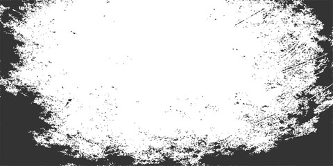 Obraz premium An abstract black and white grunge background featuring a liquid ink splat design with artistic paint spray textures and a dirty water splash pattern