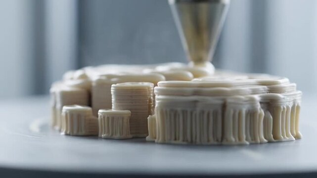 A video showcasing a 3D printer creating a detailed object