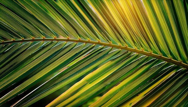 Close Up Of A Palm Leaf