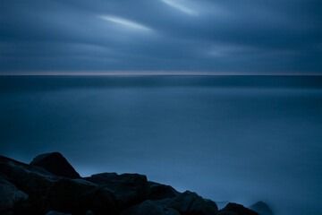 Storm clouds over the ocean