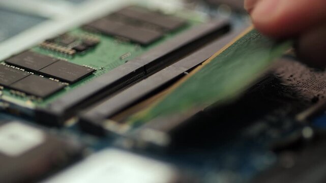 Removing laptop memory module to upgrade system hardware