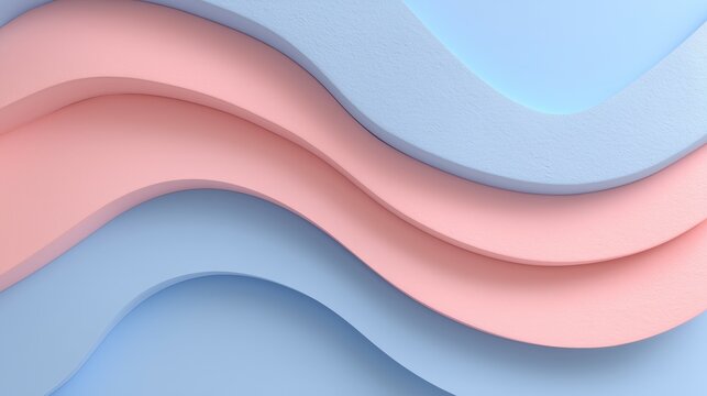 Abstract pastel fluid shapes, soft curves, modern illustration background