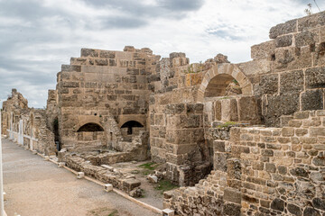 Roman ruins in side Old town, Turkey