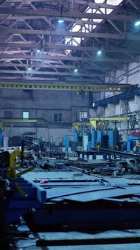 a large factory for the production of trains and freight cars. metallurgical production, metal processing, heavy industry manufacturing process, factory, industrial technology, business and economy