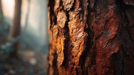 Close-up of tree bark in forest