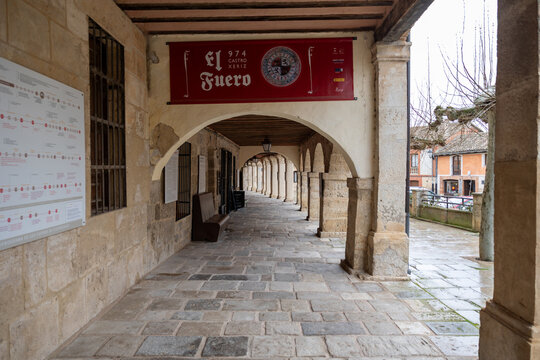 Castrojeriz arcades exhibiting traditional castilian architecture