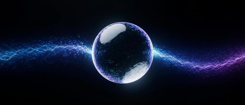 Cinematic Zero Gravity Fluid Motion in 4K Featuring a Suspended Water Globe and Soft Lighting