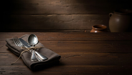 Dark Mood Cutlery Arrangement