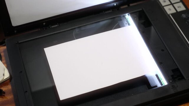 Document Scanning Process on Flatbed Scanner