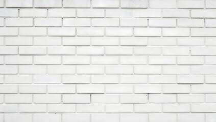 Obraz premium Clean white brick wall creates a visually appealing and versatile architectural feature