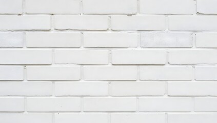 Fototapeta premium White painted brick wall shows texture and pattern in a simple, clean design