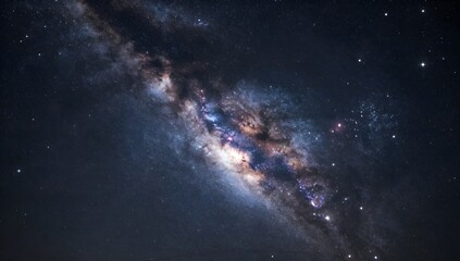 Obraz premium Majestic milky way sprawling across a dark night sky filled with countless stars