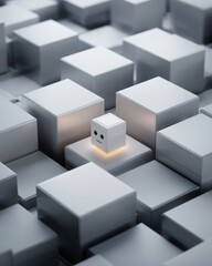 A modular grid environment with a robot icon