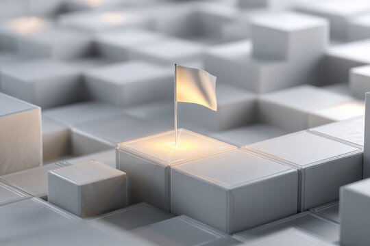 A modular grid environment with a flag