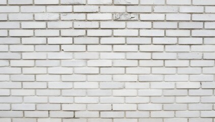 Fototapeta premium Bright white brick wall provides a textured and clean background for various design applications