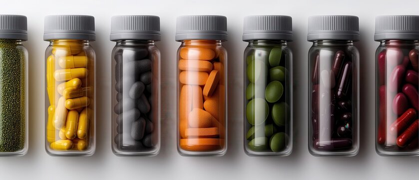 Colorful multivitamin selfies showcase vibrant health boosters on display