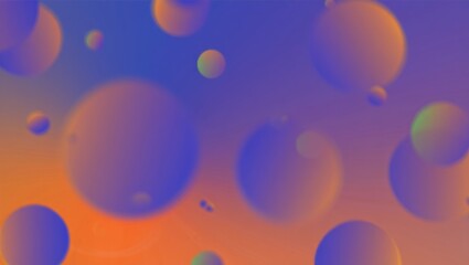 Abstract floating spheres background with gradient colors creating a soft ethereal bokeh effect