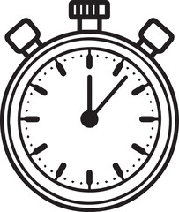 Obraz premium An illustrative graphic of a classic stopwatch, a timeless emblem of precision and measured time.