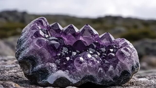amethyst isolated on white background