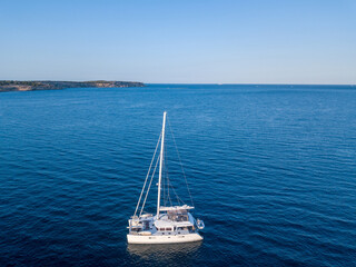 Aerial View of L-Aħrax with Sailboat, Malta © Krzysztof Bargiel