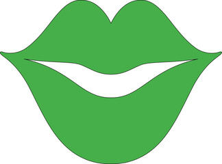 Green Lips, Green Kiss, Kiss me I'm Irish, Lips Clipart