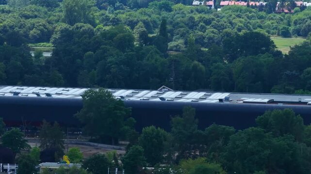 Modern Architecture Detail: 7x Telephoto Zoom of the Wrocław Africarium