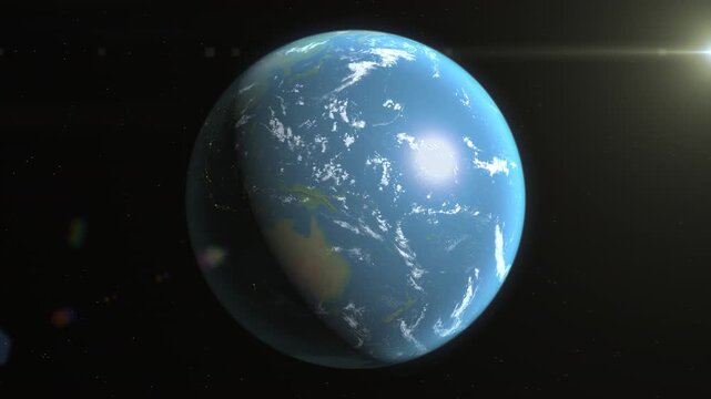 Location and map of Tonga on the surface of the earth at day.