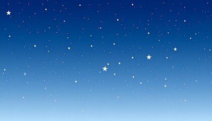 Naklejka premium Starry Night Sky Illustration with Gradient Blue Background.